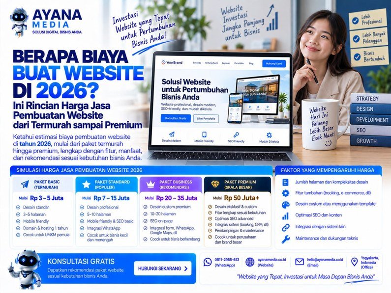 Berapa Biaya Buat Website di 2026 Rincian Harga Jasa Pembuatan Website