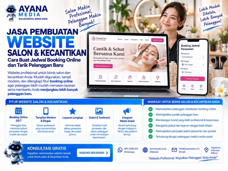 Jasa Pembuatan Website Salon dan Kecantikan Booking Online