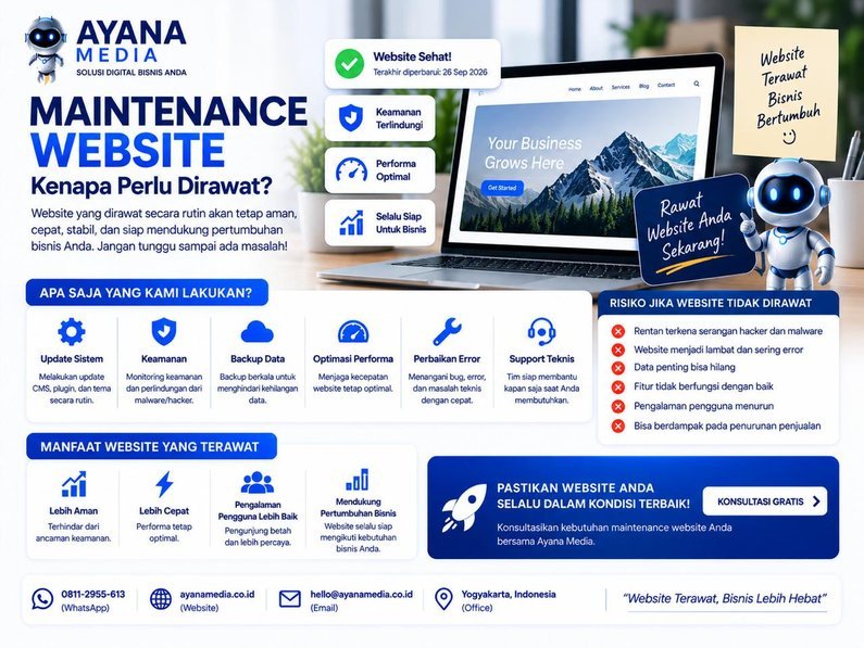 Maintenance Website: Kenapa Website Perlu Dirawat dan Apa Saja yang Harus Dilakukan