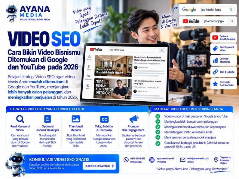 Video SEO: Cara Bikin Video Bisnismu Ditemukan di Google dan YouTube pada 2026