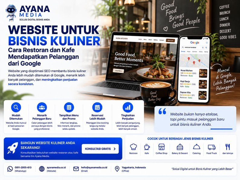 Website untuk Bisnis Kuliner: Cara Restoran dan Kafe Mendapatkan Pelanggan dari Google