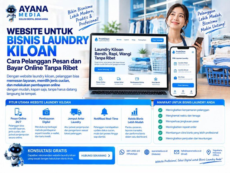 Website untuk Bisnis Laundry Kiloan: Cara Pelanggan Pesan dan Bayar Online Tanpa Ribet