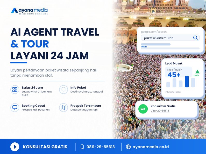 AI Agent untuk Travel dan Tour: Cara Melayani Pertanyaan Paket Wisata Sepanjang Hari Tanpa Menambah Staf