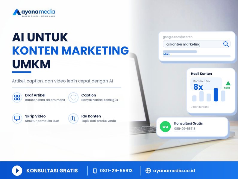 AI untuk Membuat Konten Marketing: Cara Cepat Membuat Artikel, Caption, dan Video untuk UMKM