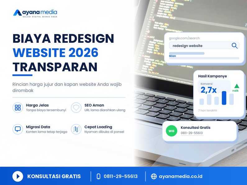 Biaya Redesign Website di 2026: Rincian Harga, Faktor Penentu, dan Kapan Anda Wajib Upgrade