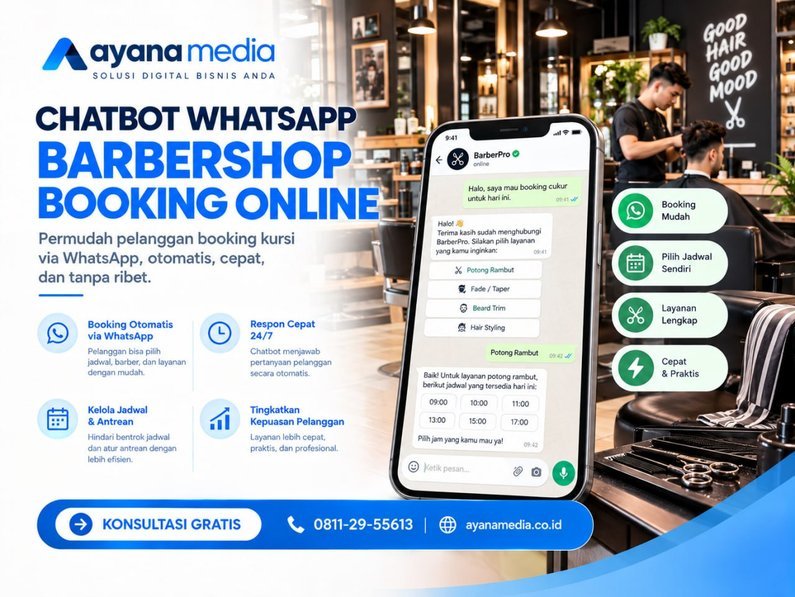 Chatbot WhatsApp untuk Barbershop: Cara Menerima Booking dan Menjawab Pertanyaan Pelanggan 24 Jam