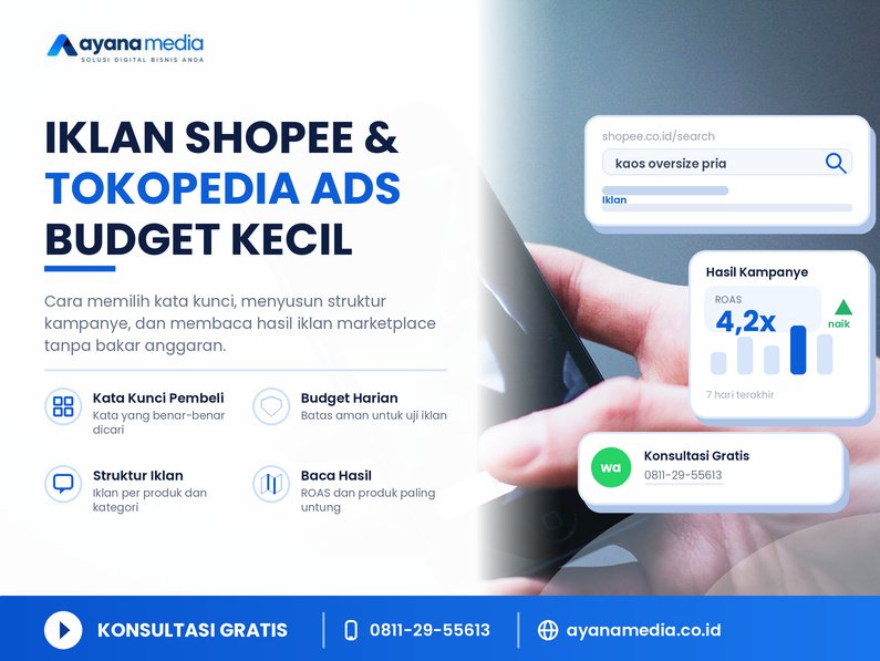 Iklan Shopee dan Tokopedia Ads untuk UMKM dengan budget kecil