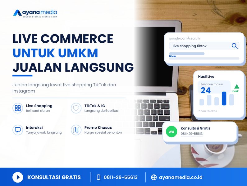 Live Commerce untuk UMKM: Cara Jualan Langsung Lewat Live Shopping TikTok dan Instagram