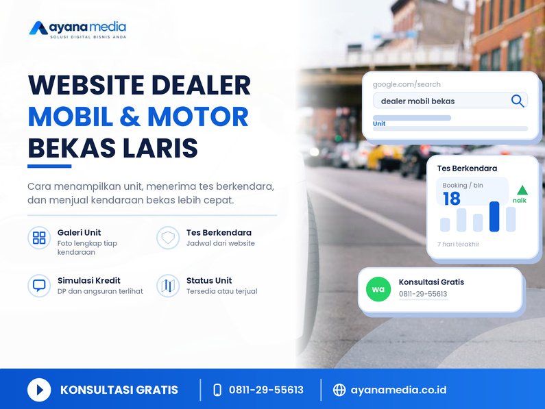 Website untuk Dealer Motor dan Mobil Bekas: Cara Menjual Kendaraan Lebih Cepat secara Online