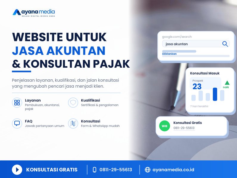 Website untuk Jasa Akuntan, Pembukuan dan Konsultan Pajak