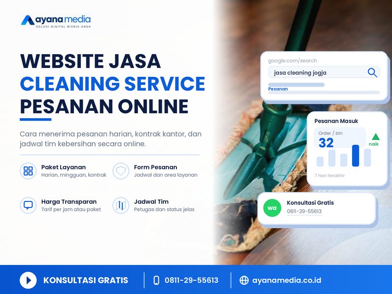 Website untuk Jasa Cleaning Service dan Kebersihan: Cara Menerima Pesanan Harian dan Kontrak Kantor