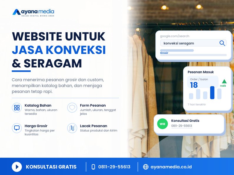 Website untuk Jasa Konveksi dan Seragam: Cara Menerima Pesanan Grosir dan Custom Online