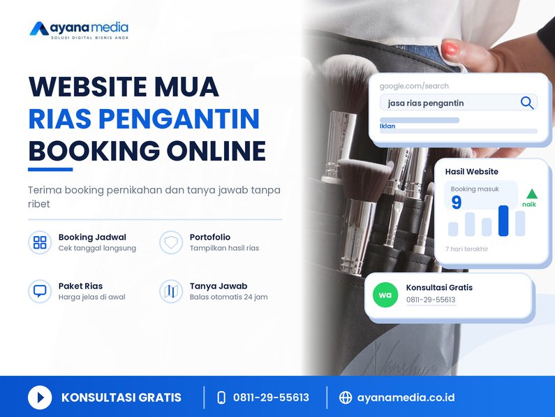 Website untuk Rias Pengantin dan Make Up Artist: Cara Menerima Booking Pernikahan dan Klien Baru