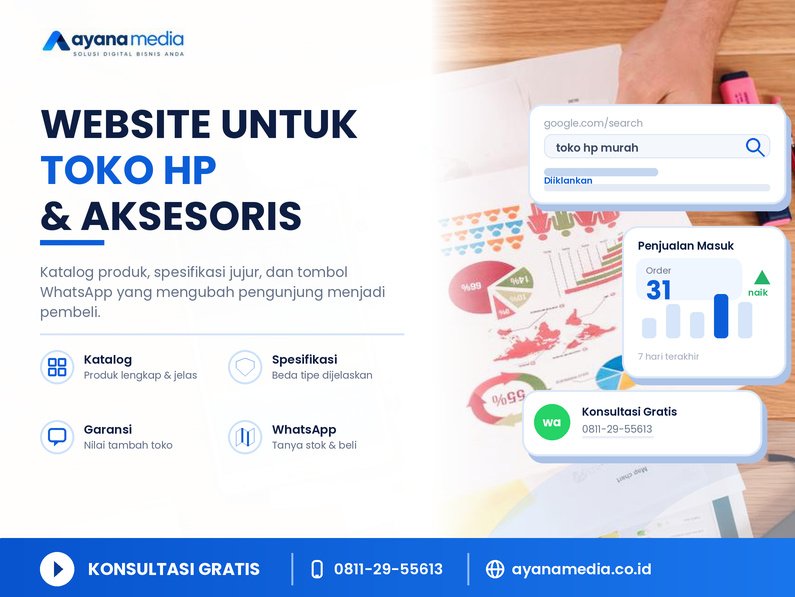 Website untuk Toko HP dan Aksesoris Gadget