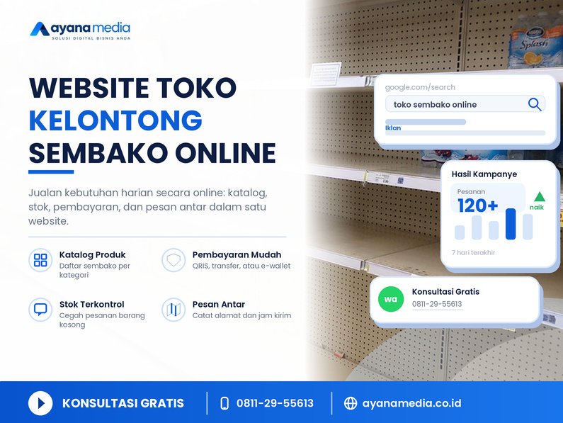 Website untuk Toko Kelontong dan Sembako: Cara Jualan Kebutuhan Harian Secara Online