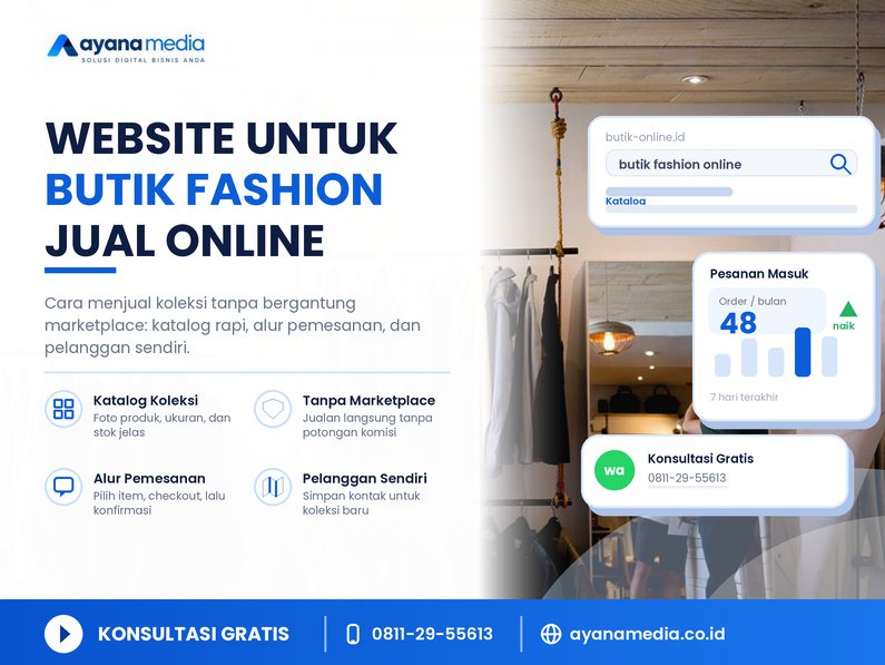 Website untuk Butik dan Bisnis Fashion: Cara Menjual Koleksi Tanpa Bergantung Marketplace