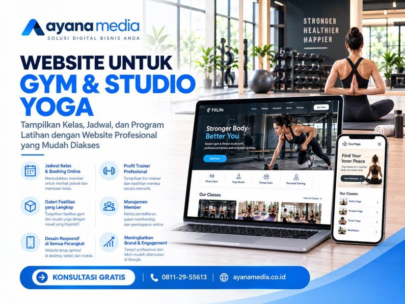 Website untuk Gym dan Studio Yoga: Cara Anggota Daftar Kelas dan Perpanjang Membership Online