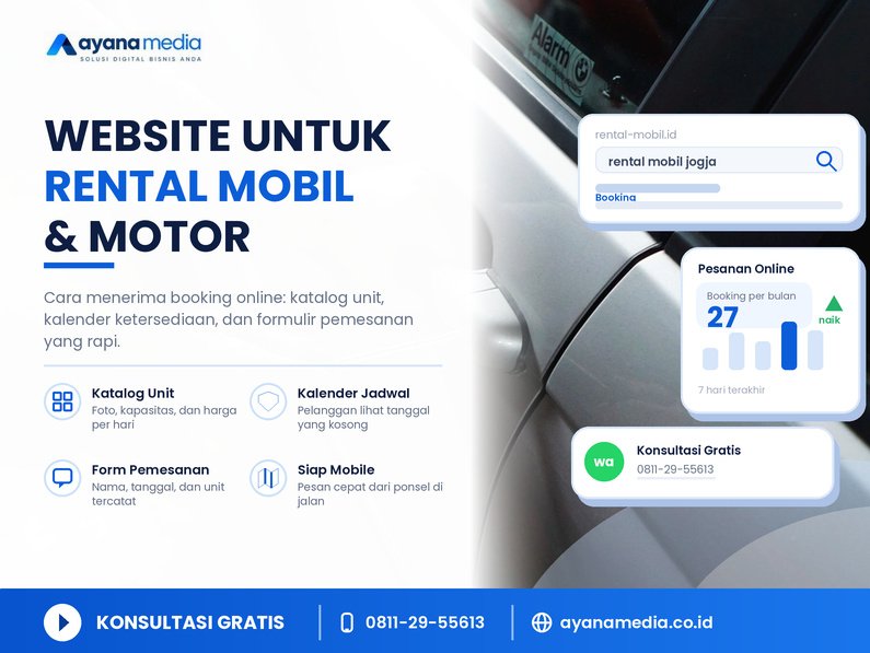 Website untuk Rental Mobil dan Motor: Cara Menerima Booking Online